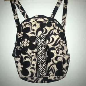 Vera Bradley mini black and white backpack